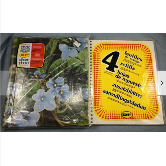 Vtg DF Desmarais Photo Album African Violet Padded Cover 20 Self Adhesive Pages - Picture 1 of 2